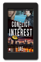 Cover of the lesbian romantic suspense Conflict of Interest by Jae