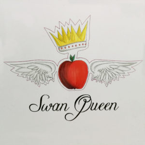 Swan Queen, apple with wings and a crown