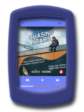 cover of the scifi romance Chasing Stars by Alex K. Thorne