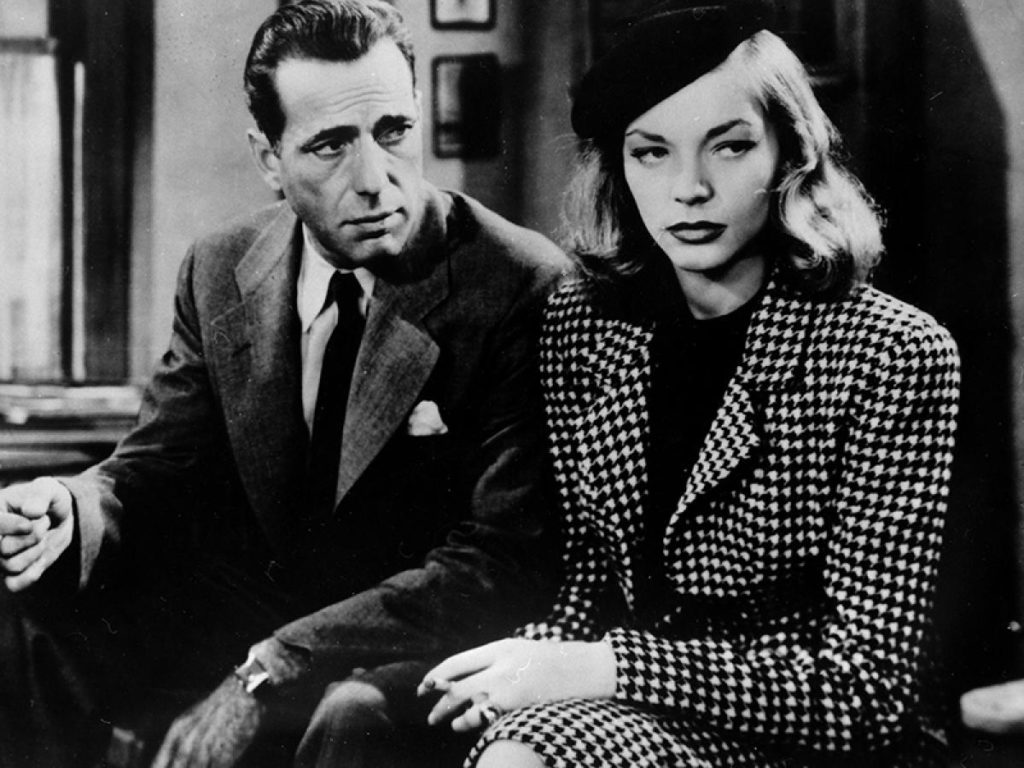 Bogart and Bacall in The Big Sleep, based on a mystery novel