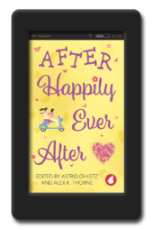 Cover of the anthology with 11 short lesbian romances After Happily Ever After - Anthology